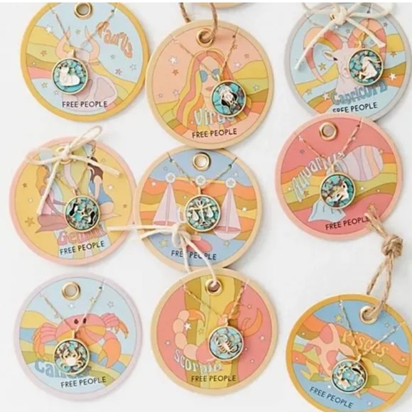 Free People Sign Of The Times Necklace in Aquarius - Picture 3 of 3